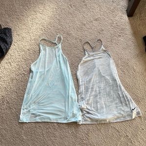 Nike Women's Tank Tops Blue and Grey Size Medium